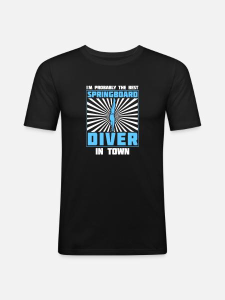 Diving Divers Lustig - Men's Slim Fit T-Shirt - black