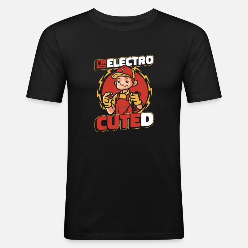 Electrician Electronics technician Construction electrician - Men's Slim Fit T-Shirt - black