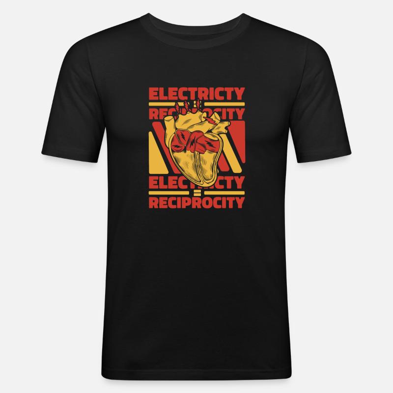 Electrician Electronics technician Construction electrician - Men's Slim Fit T-Shirt - black