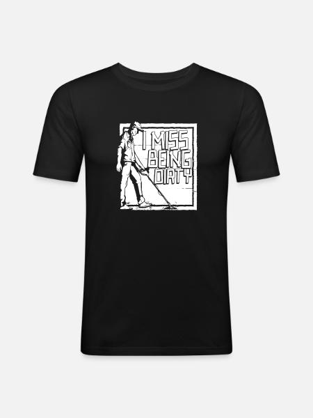 Prospectors Digging Treasure - Men's Slim Fit T-Shirt - black