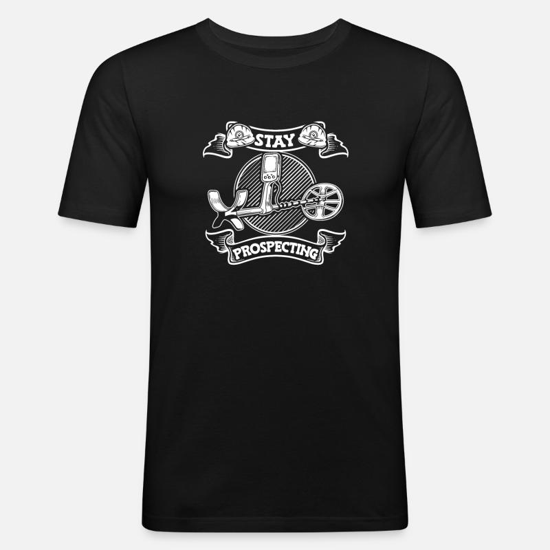 Prospectors Digging Treasure - Men's Slim Fit T-Shirt - black