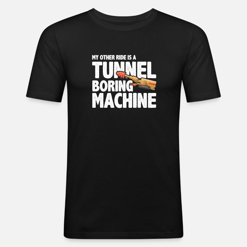 Engineer Tunnel Mining Engineer - Men's Slim Fit T-Shirt - black