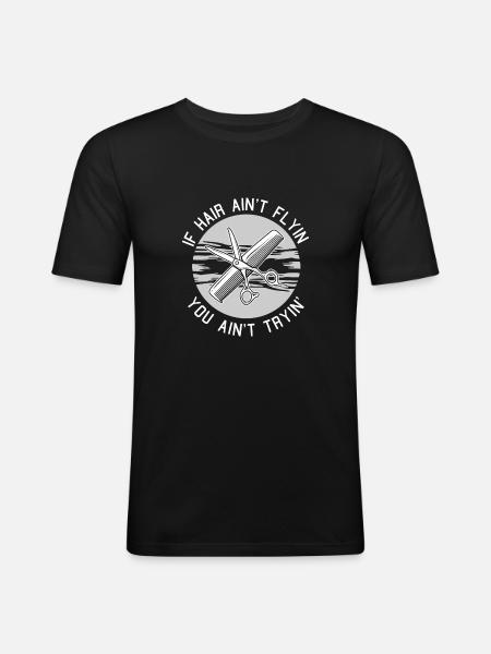 Coiffeur Coiffeur Coiffeur - T-shirt près du corps Homme - noir
