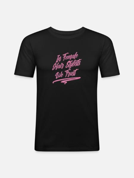 Coiffeur Coiffeur Coiffeur - T-shirt près du corps Homme - noir