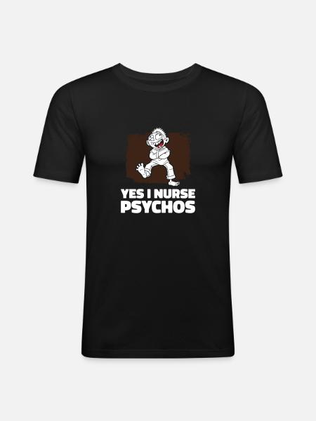 Infirmier - T-shirt près du corps Homme - noir