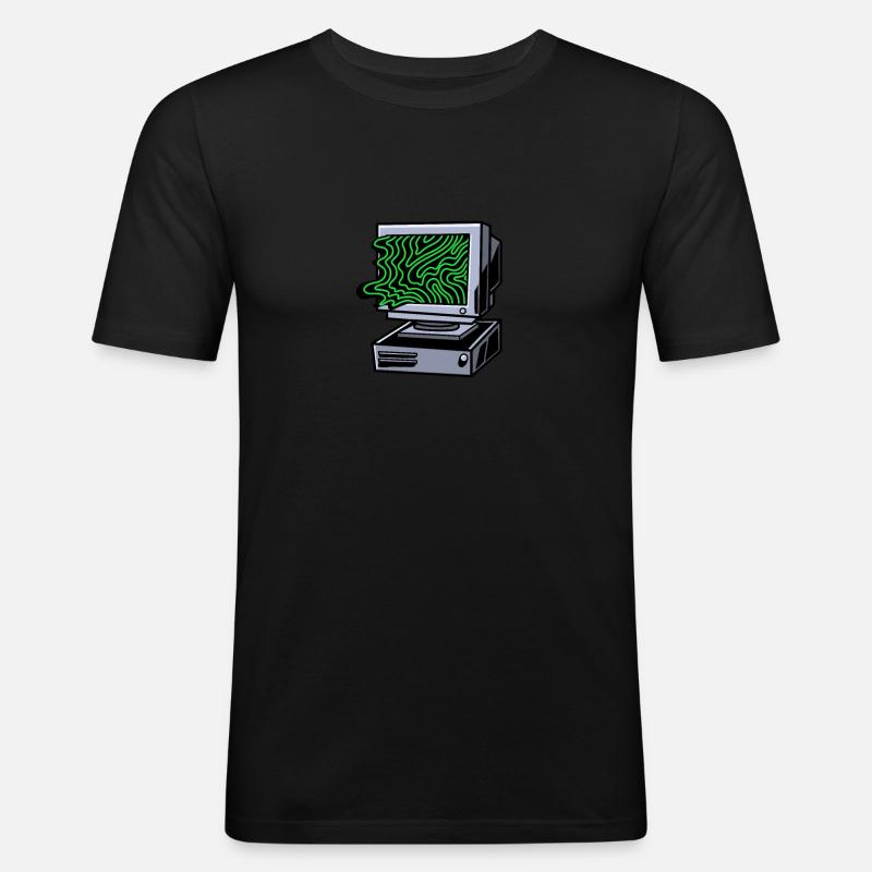 Entwickler Coder Programmierer - Männer Slim Fit T-Shirt - Schwarz