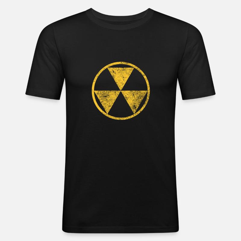 Physik Phyiker Kernphysik - Männer Slim Fit T-Shirt - Schwarz