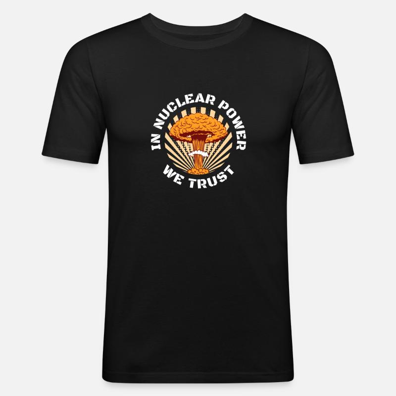 Physik Phyiker Kernphysik - Männer Slim Fit T-Shirt - Schwarz