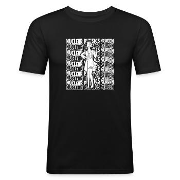 Physique Phyiker Physique nucléaire - T-shirt près du corps Homme - noir - Devant - Nik (191cm)