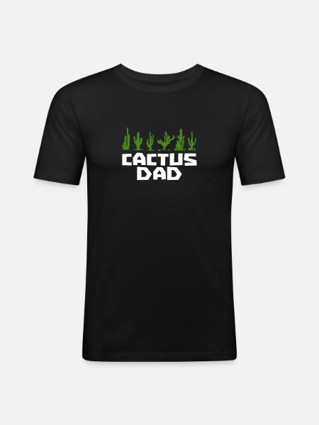 Cactus Garden - Men's Slim Fit T-Shirt - black