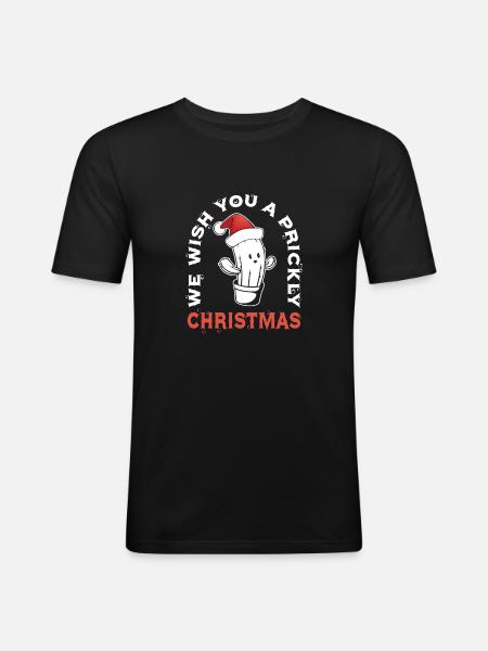 Cactus Garden - Men's Slim Fit T-Shirt - black