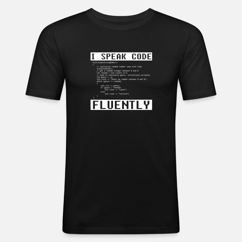 Developer Coder Programmer Funny - Men's Slim Fit T-Shirt - black