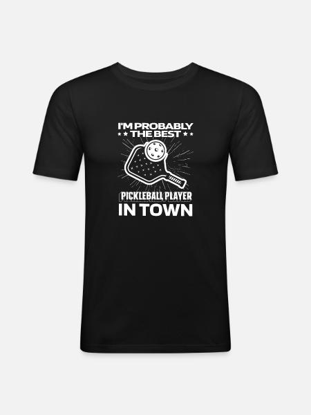 Pickleball funny - Men's Slim Fit T-Shirt - black
