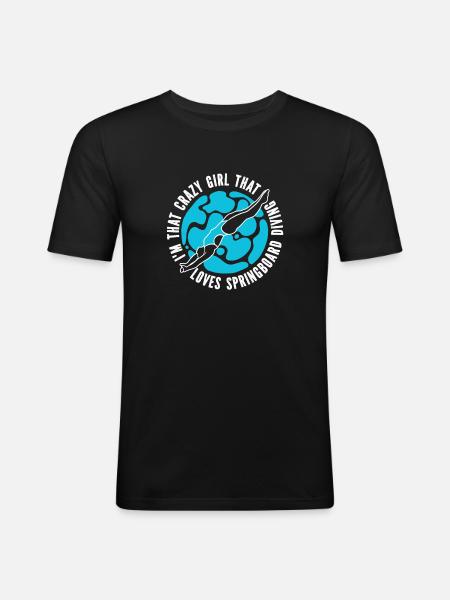 Diving Diver Girls - Men's Slim Fit T-Shirt - black