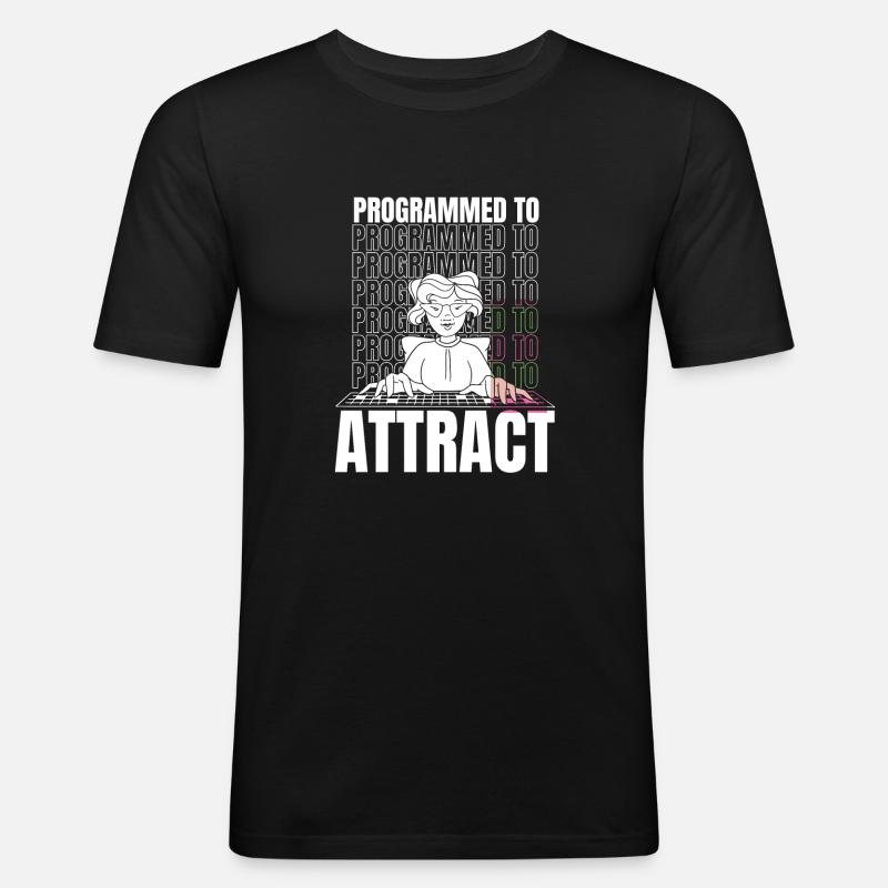 Developer Coder Programmer Funny - Men's Slim Fit T-Shirt - black