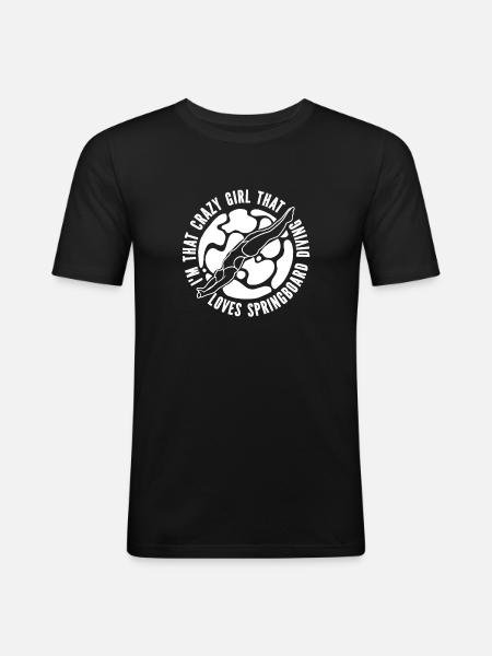 Diving Diver Girls - Men's Slim Fit T-Shirt - black