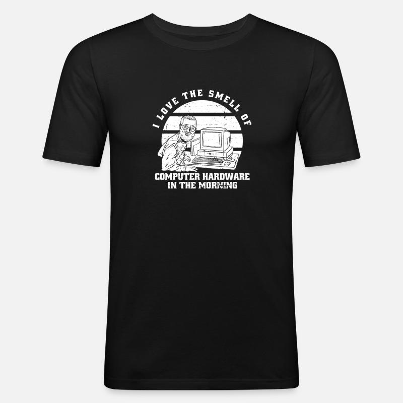 Entwickler Coder Programmierer Computer - Männer Slim Fit T-Shirt - Schwarz