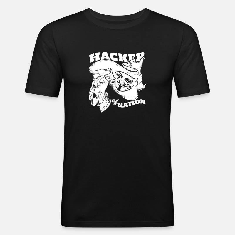 Entwickler Coder Programmierer Hacker - Männer Slim Fit T-Shirt - Schwarz