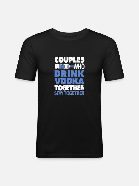 Vodka Vodka Pair - Men's Slim Fit T-Shirt - black