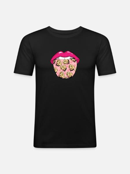 Labrador Tongue - Men's Slim Fit T-Shirt - black