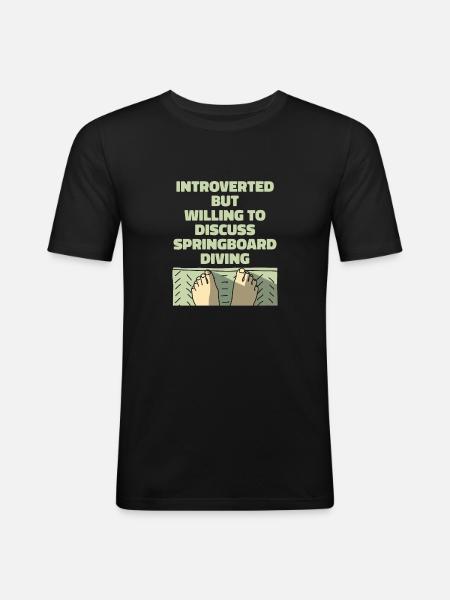 La plongée détourne les introvertis - T-shirt près du corps Homme - noir