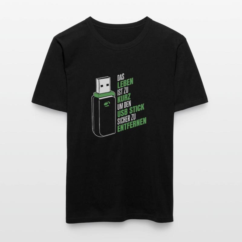 Entwickler Coder Programmierer USB Männer Slim Fit T-Shirt