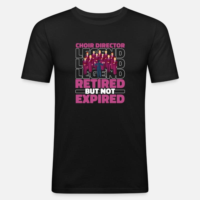 Chorleiter Im Ruhestand - Männer Slim Fit T-Shirt - Schwarz