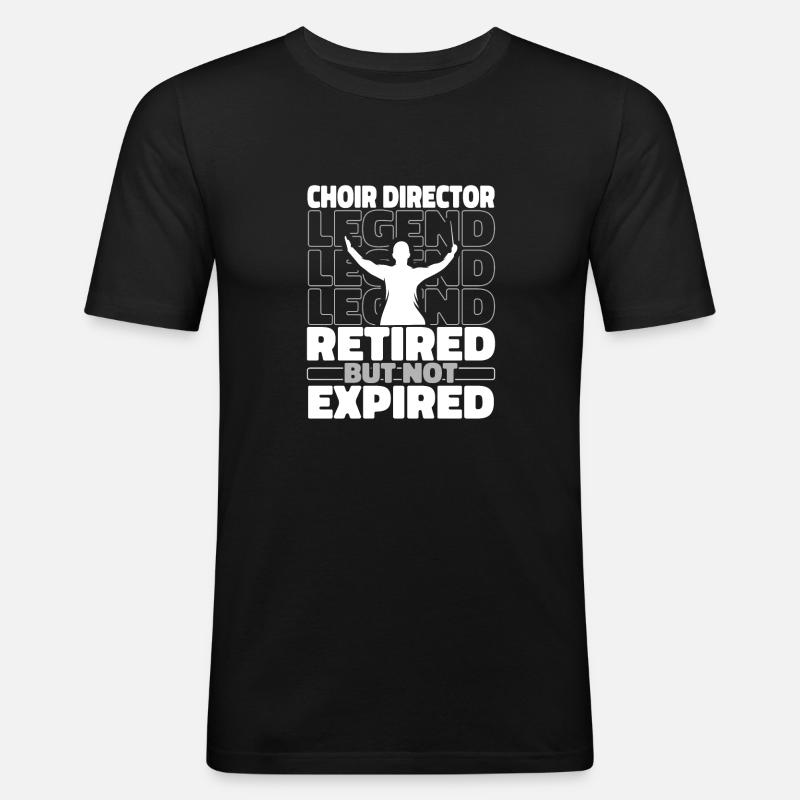 Chorleiter Im Ruhestand - Männer Slim Fit T-Shirt - Schwarz