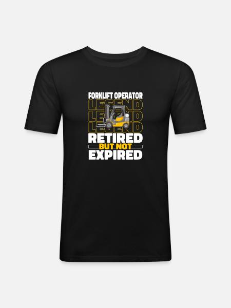 Gabelstapler Staplerfahrer Im Ruhestand - Männer Slim Fit T-Shirt - Schwarz