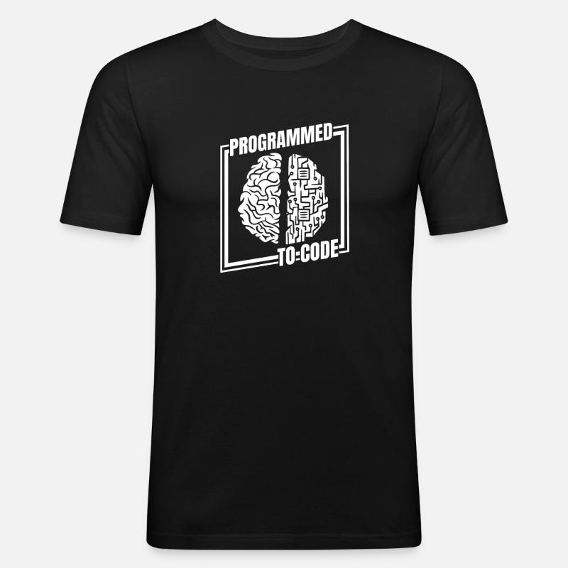 Développeur Coder Programmeur Drôle - T-shirt près du corps Homme - noir