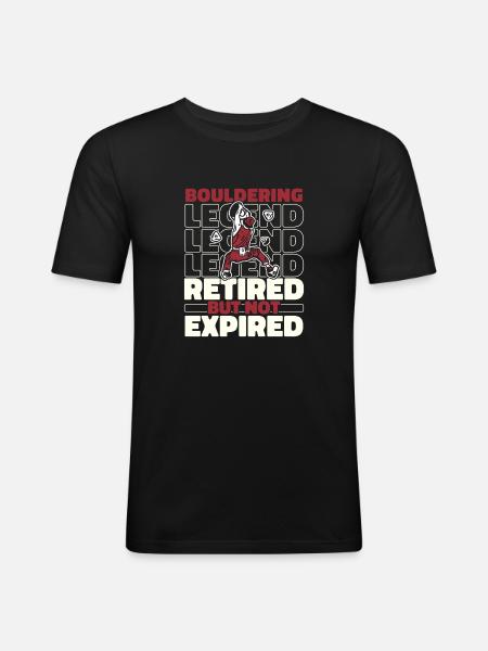 Bouldern Bouldering Im Ruhestand - Männer Slim Fit T-Shirt - Schwarz