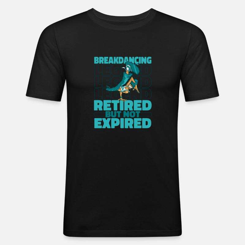 Breakdance Breakdancer Breakdancing Rentner - Männer Slim Fit T-Shirt - Schwarz