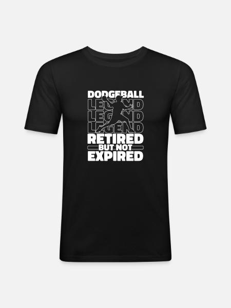 Retired dodgeball - Men's Slim Fit T-Shirt - black