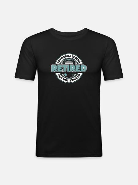 Retired kettlebell - Men's Slim Fit T-Shirt - black