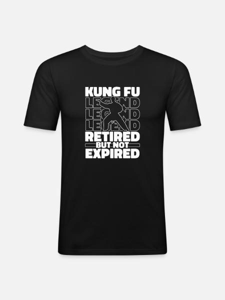 Retired Kung Fu - Men's Slim Fit T-Shirt - black