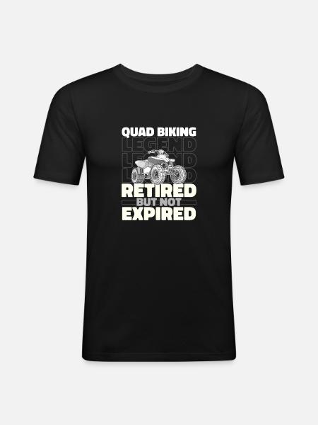 Quad Bike Retired - Men's Slim Fit T-Shirt - black
