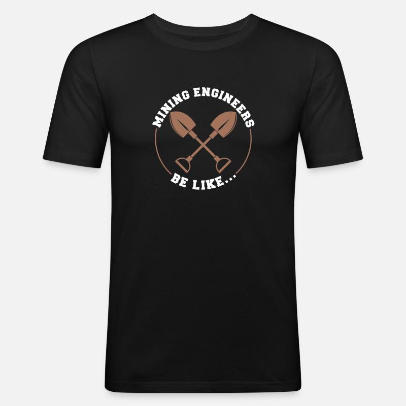 Engineer Shovel Mining Engineer - Men's Slim Fit T-Shirt - black