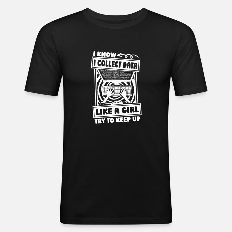 Data Science Data Analyst Mädchen - Männer Slim Fit T-Shirt - Schwarz