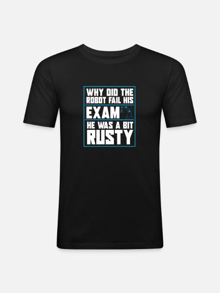 Robotics Ai Robot Funny - Men's Slim Fit T-Shirt - black