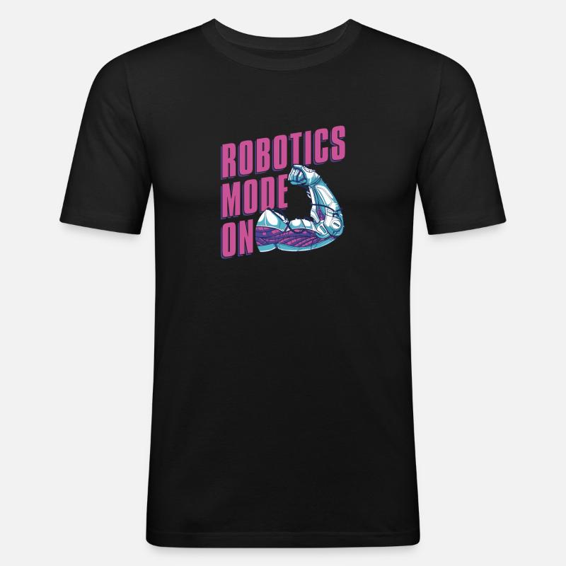 Robotics Ai Robot Mode On - Men's Slim Fit T-Shirt - black