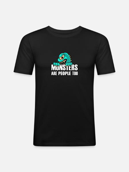 Halloween Monster - Men's Slim Fit T-Shirt - black