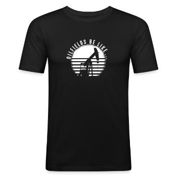 Ölfeld Bohrinsel - Männer Slim Fit T-Shirt - Schwarz - Vorne - Nik (191cm)