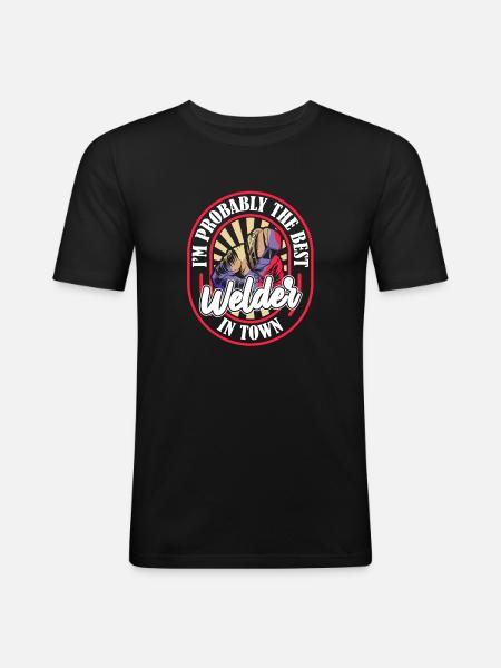 Welder locksmith best - Men's Slim Fit T-Shirt - black