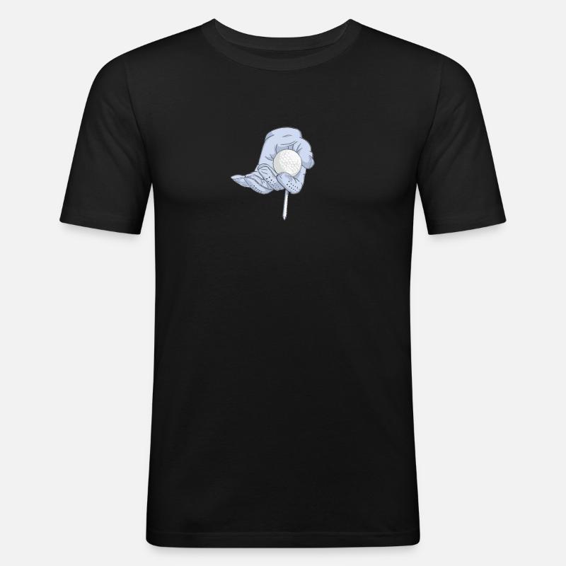 Golf Golfer Golfen - Männer Slim Fit T-Shirt - Schwarz