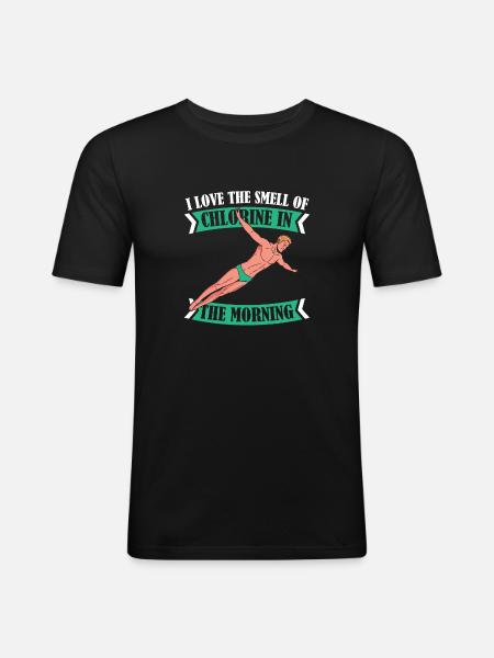 Plongeurs Chlore - T-shirt près du corps Homme - noir