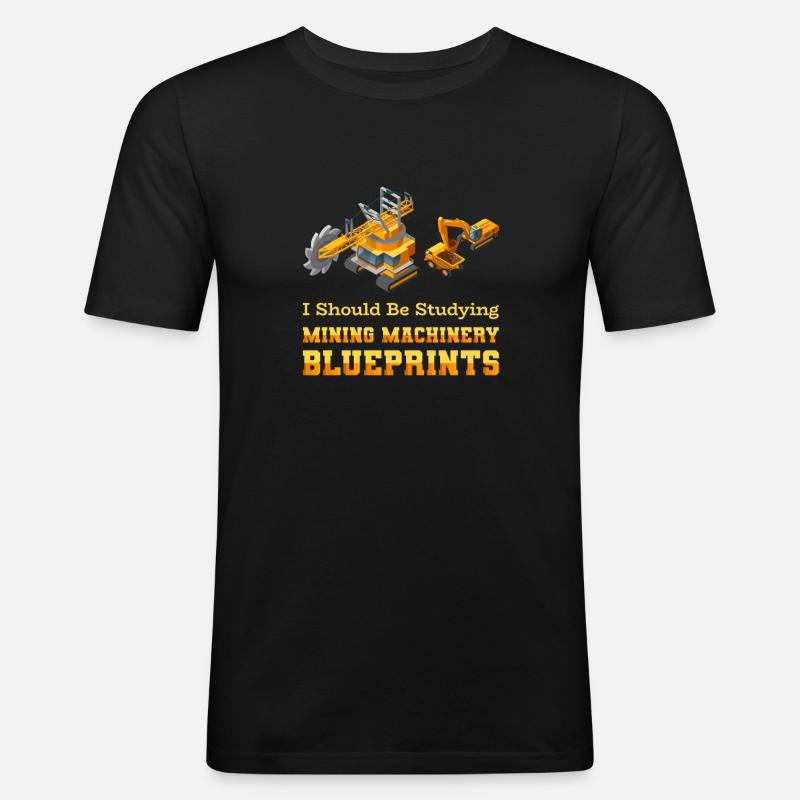 Engineer Mining Engineer - Men's Slim Fit T-Shirt - black