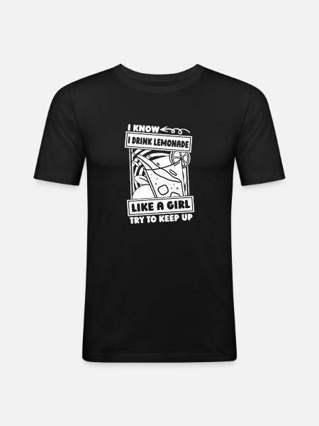Limonade Mädchen - Männer Slim Fit T-Shirt - Schwarz