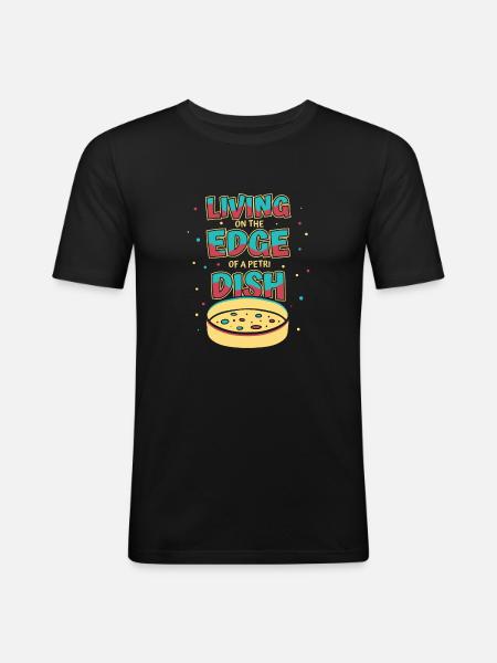 Biologiste Pétri - T-shirt près du corps Homme - noir