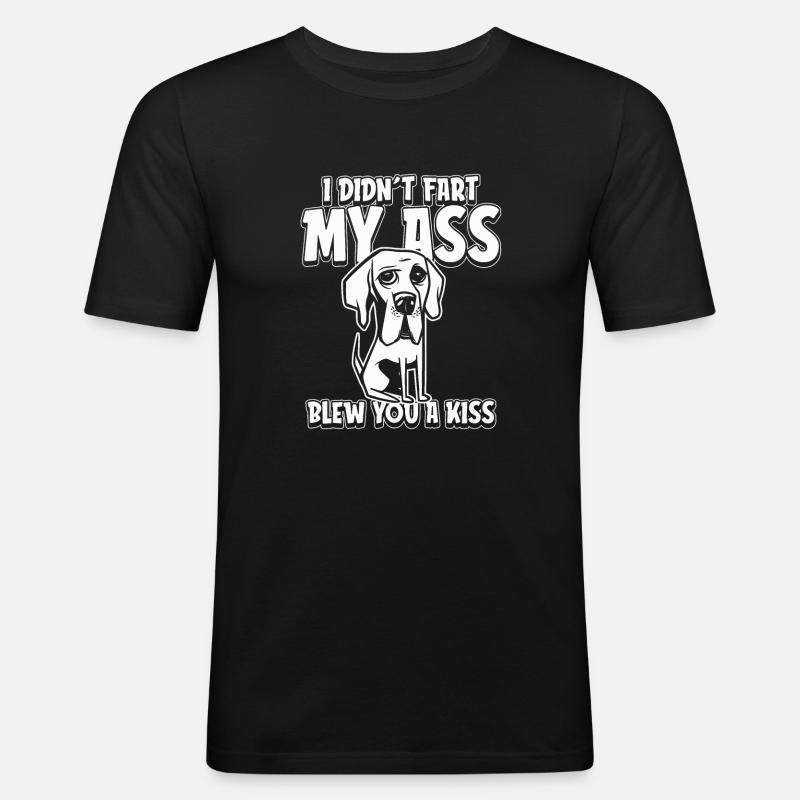 Deutsche Dogge - Männer Slim Fit T-Shirt - Schwarz