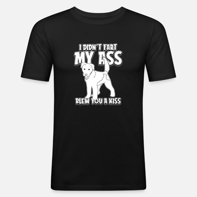 Wheaten Terrier - Männer Slim Fit T-Shirt - Schwarz
